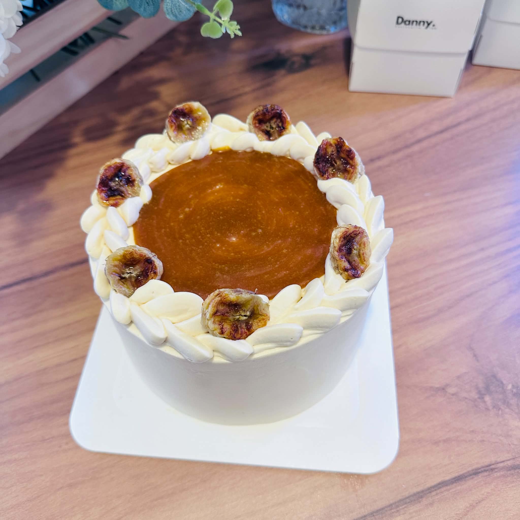 Banana Caramel Chocolate Cake